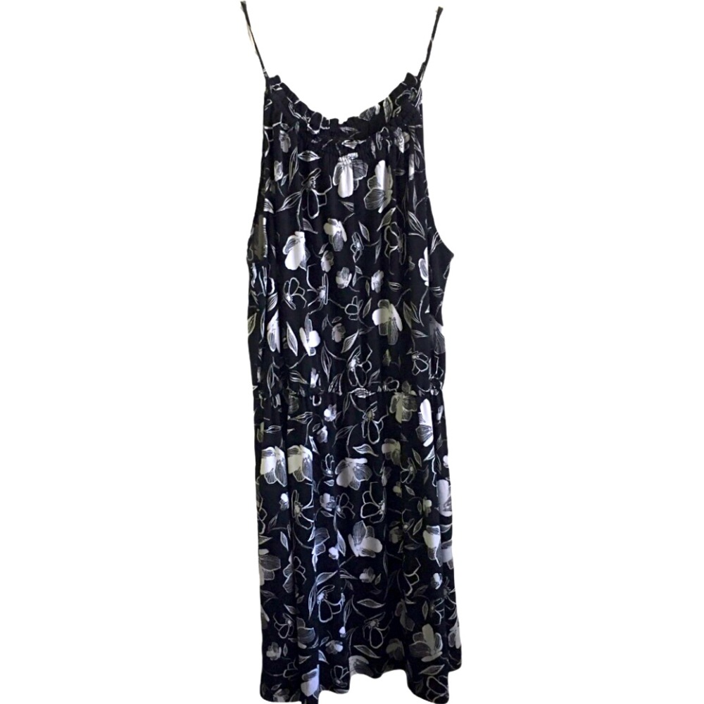 BANANA REPUBLIC CASUAL DRESS BLACK-WHITE size M